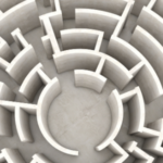 Circular Maze Grey and White