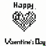 DALL·E 2023-02-10 10.59.17 – valentine_s day heart, ascii art style, black and white