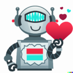 DALL·E 2023-02-10 11.03.21 – robot holding a valentines day heart, cartoon style