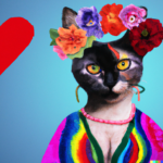 DALL·E 2023-02-14 15.03.32 – Frida Kahlo Cat Valentine