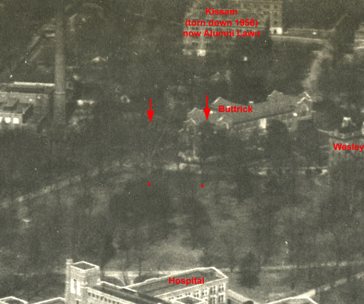 Aerial view of Vanderbilt from east, c. 1930