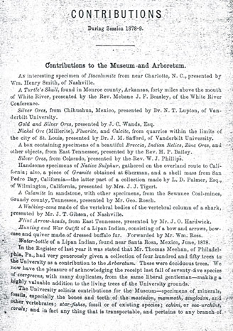 Contributions 1878-79