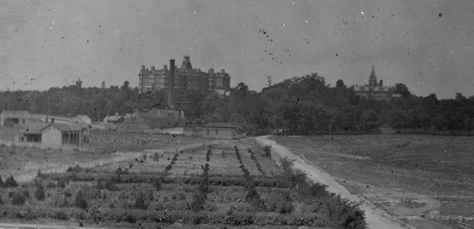 Vanderbilt campus seen from Nashville c. 1900