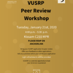 VUSRP Peer Review Workshop 8.5×11 Updated Flyer 12-20-19