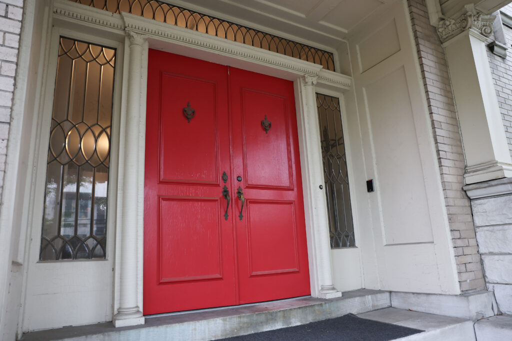 The red doors of the Curb Center