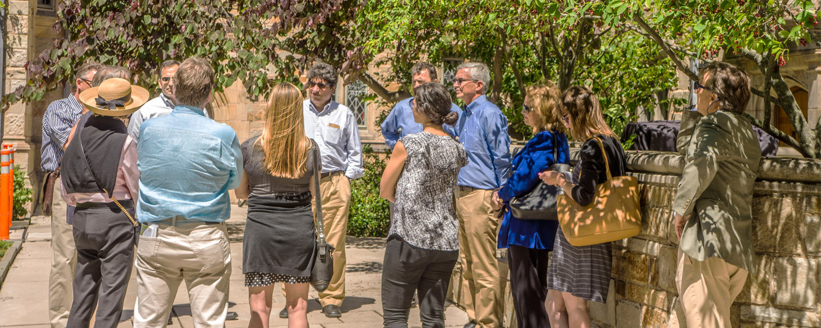 Trustees on a tour of Yale