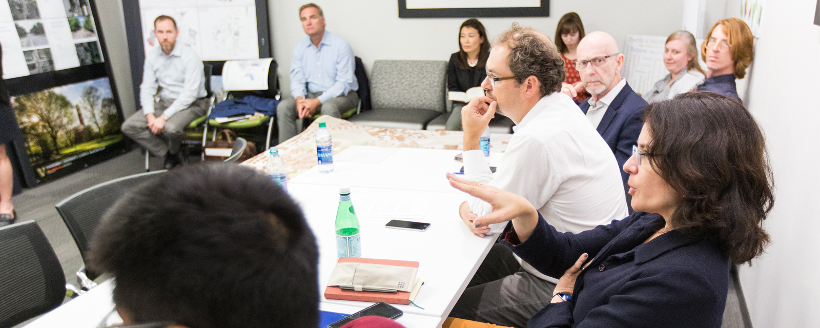 Faculty engaging with architects at FutureVU meeting