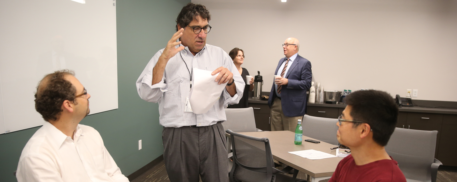 Chancellor Zepoos engaging with faculty at FutureVU meeting