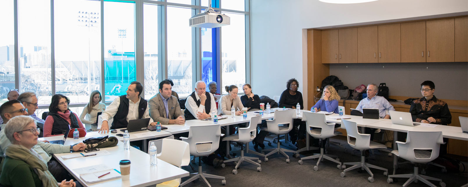 Vice Chancellor Kopstain engaging with faculty at FutureVU meeting