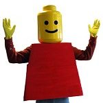 Kevin in Lego Man Costume