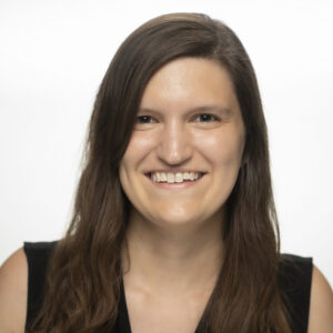 Allison in a black shirt smiling