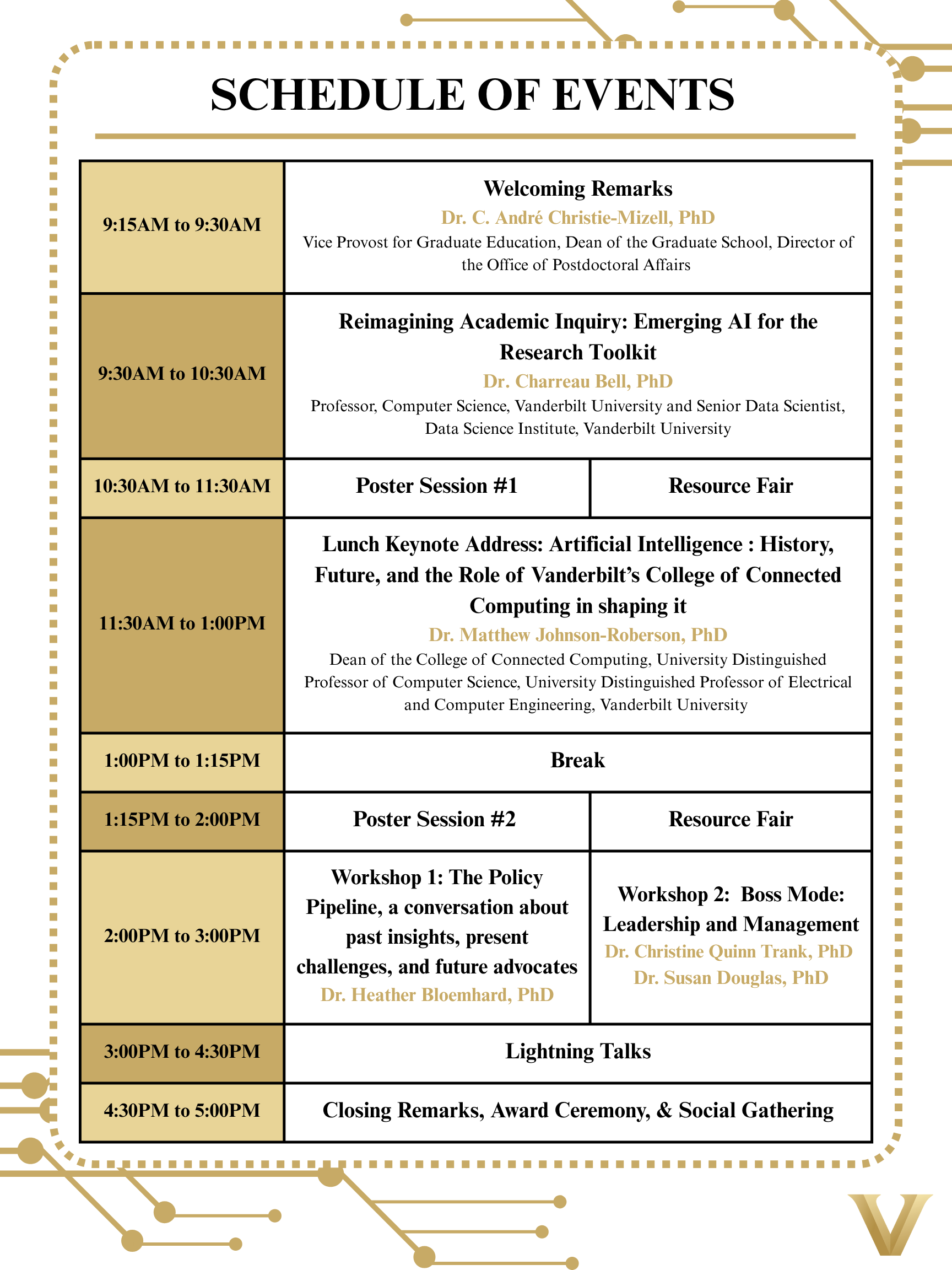 19th Annual VPA Symposium Schedule