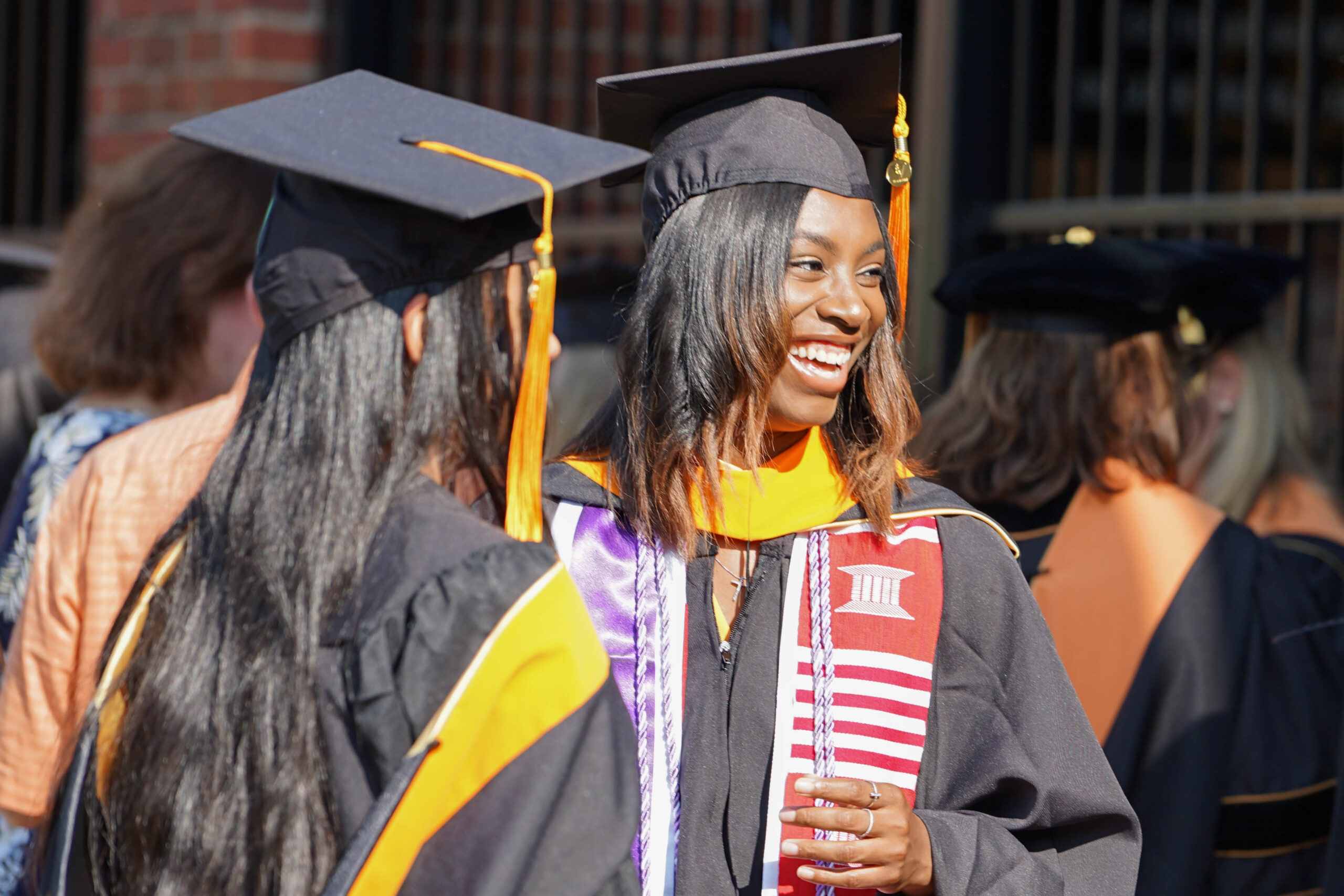 Graduates in line at Commencement 2022