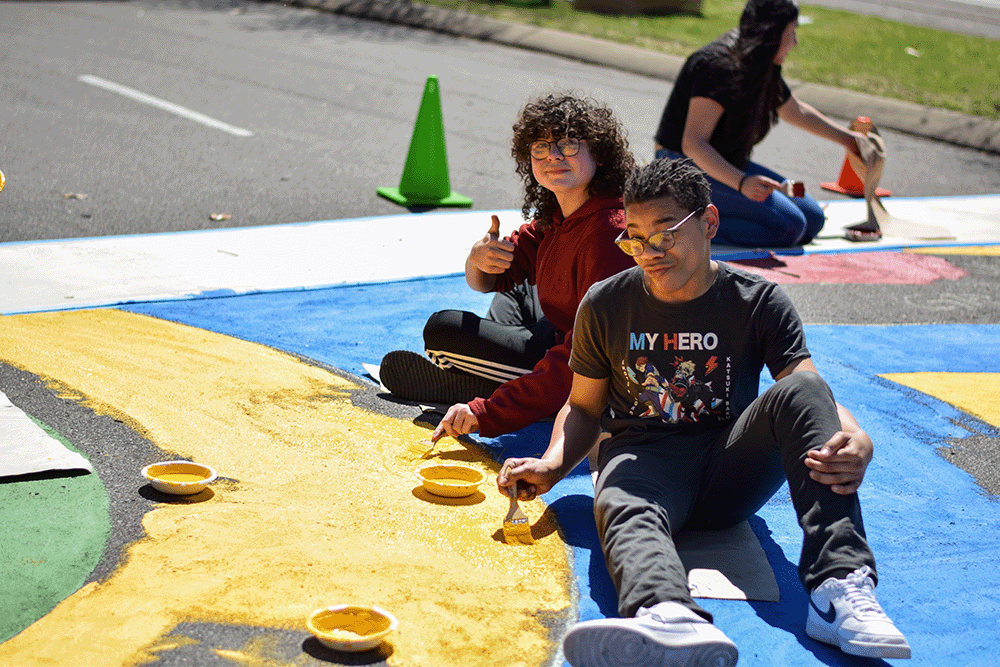 Students participate in Community Paint Day Challenge 2023 at Antioch Middle School