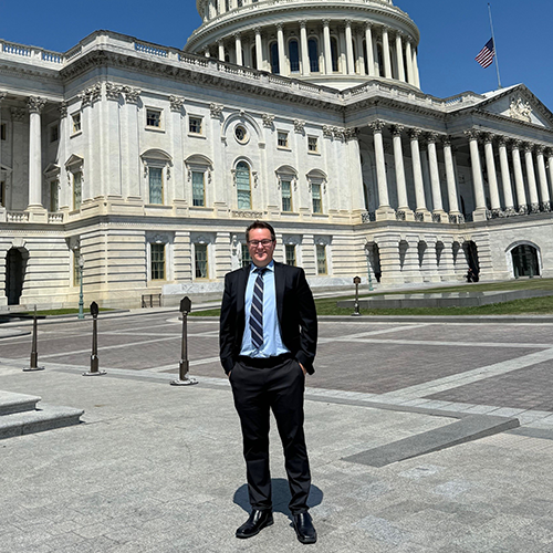 Jules White in front of the U.S. Capitol