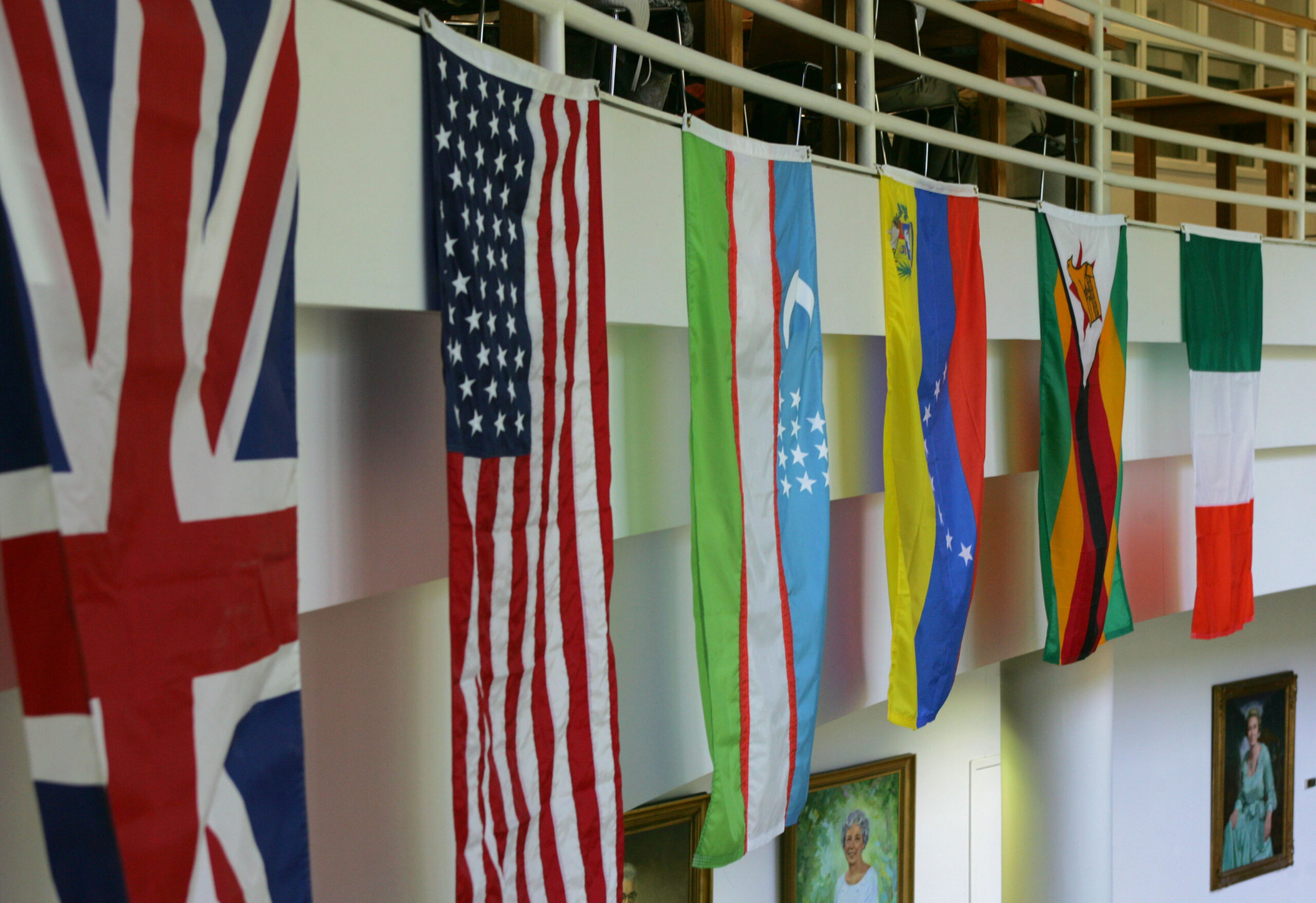 International Flags in the Lobby of the Owen School of Business