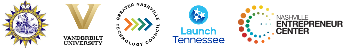 logos of Metro Nashville, Vanderbilt University, Greater Nashville Technology Council, Launch Tennessee, Nashville Entrepreneur Center