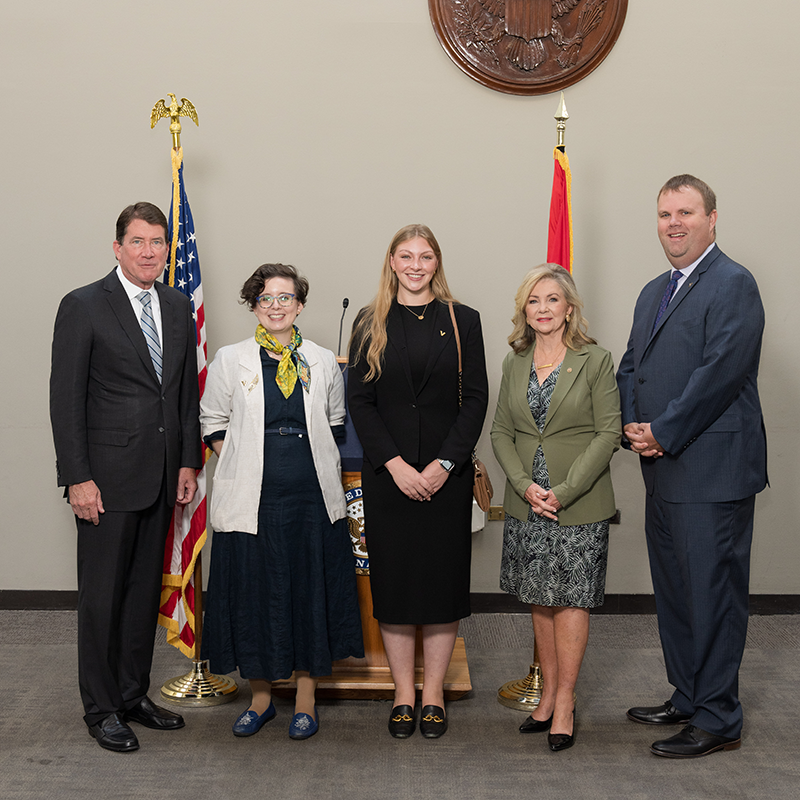 Sen. Bill Hagerty, R-Tenn., Heather Bloemhard, Gwen Zwirko, Sen. Marsha Blackburn, R-Tenn., and Daniel Culbreath in Washington, D.C.