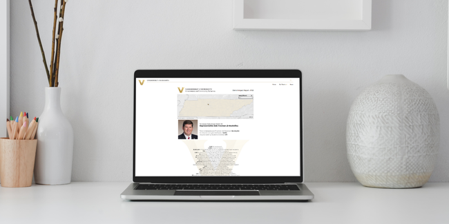 Image of district impact report on computer screeen