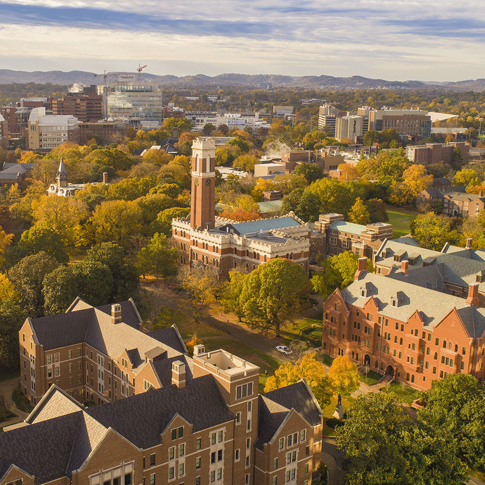 aerial view of Vanderbilt campus