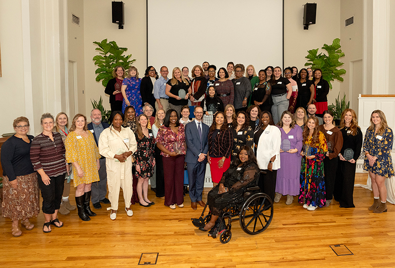 Blue Ribbon Teacher honorees with Mayor Freddie O'Connell and Dr. Adrienne Battle