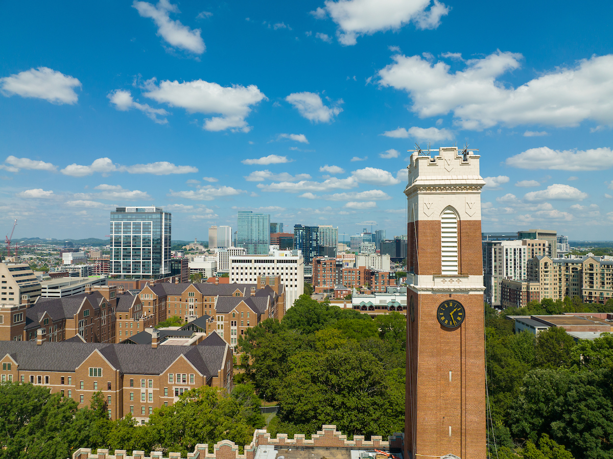 aerial view of Vanderbilt campus