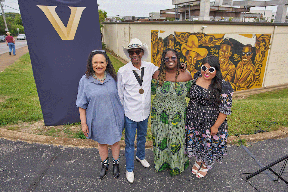 Left to Right: Alice Randall, Carlos DeFord Bailey, Elisheba Israel Mrozik and Terry Vo (Harrison McClary/Vanderbilt University)