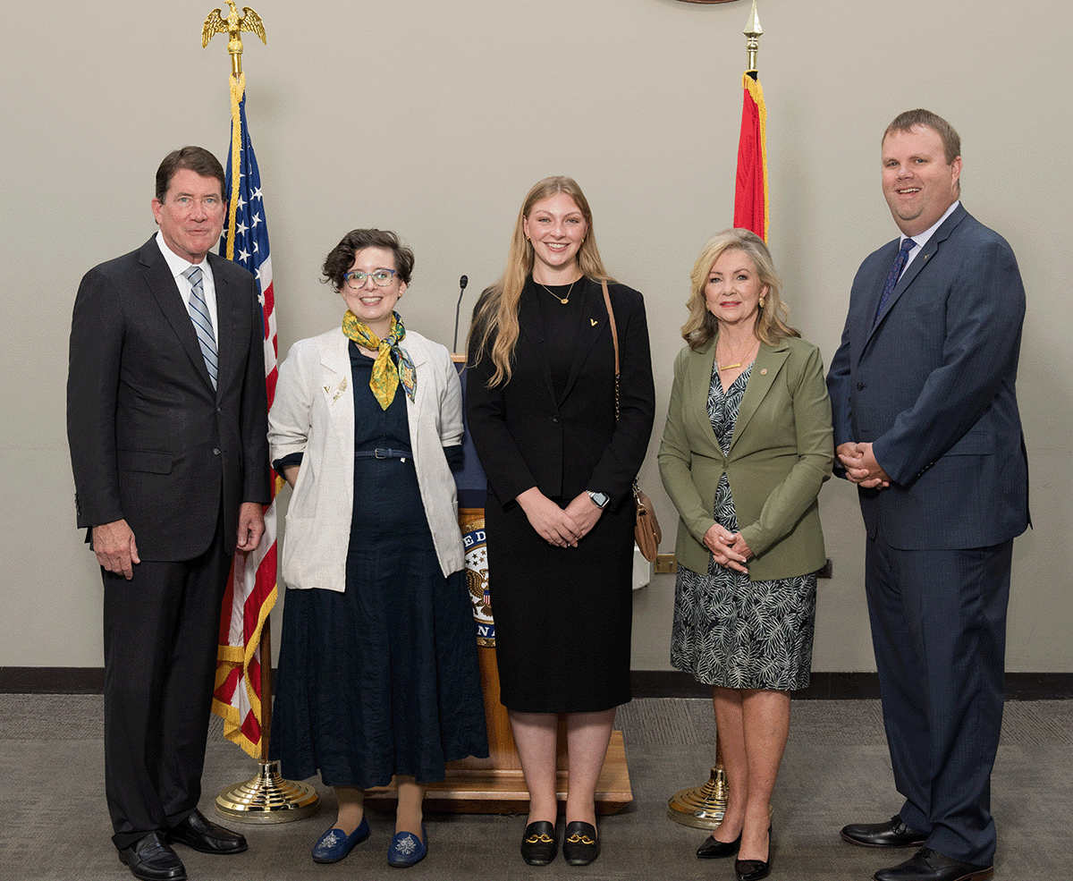 Sen. Bill Hagerty, R-Tenn., Heather Bloemhard, Gwen Zwirko, Sen. Marsha Blackburn, R-Tenn., and Daniel Culbreath in Washington, D.C.