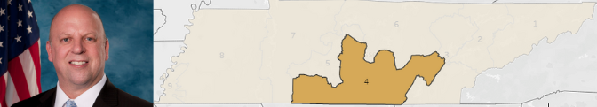 Rep. Scott DesJarlais, map of TN Congressional district 4