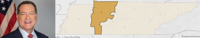 Rep. Mark Green, map of TN Congressional district 7