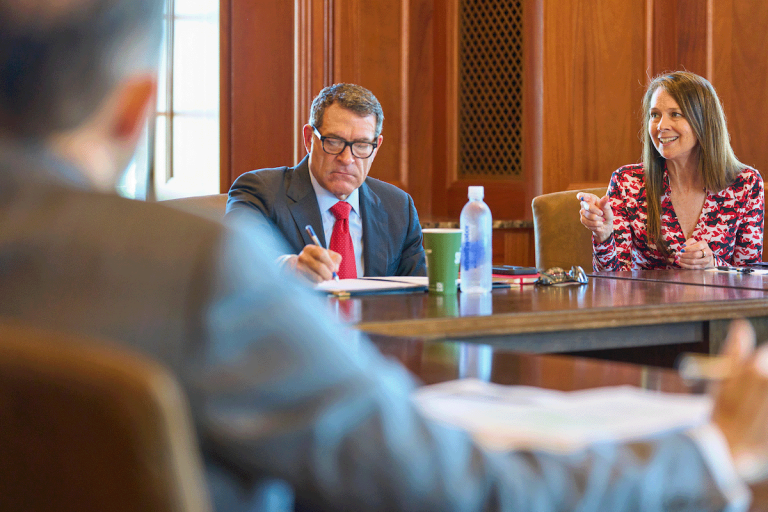 Rep. Green and Director Easterly on campus for cybersecurity and workforce discussions