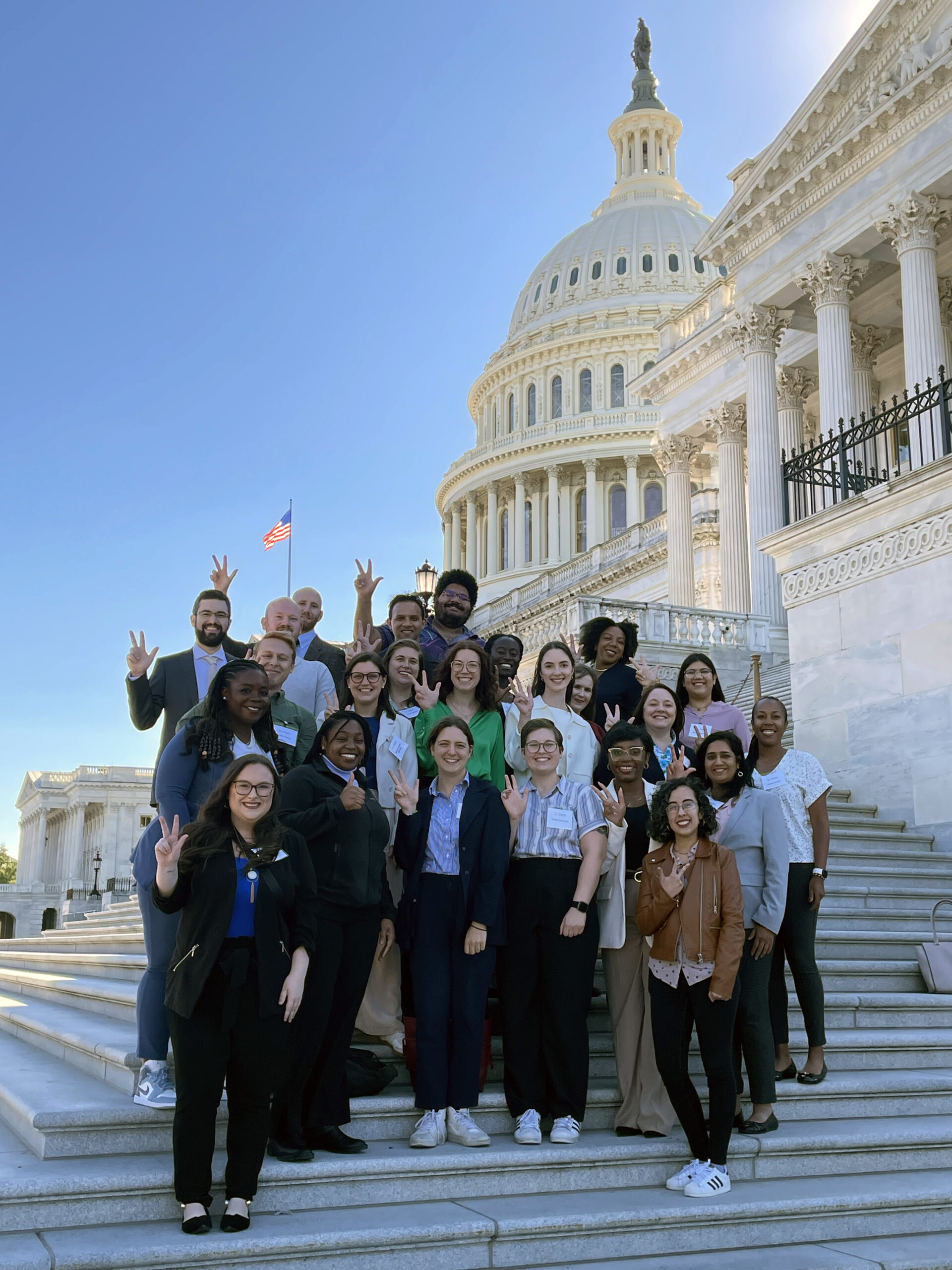 Vanderbilt students and postdocs at the U.S. Capitol for the Federal STEM Policy and Advocacy Seminar