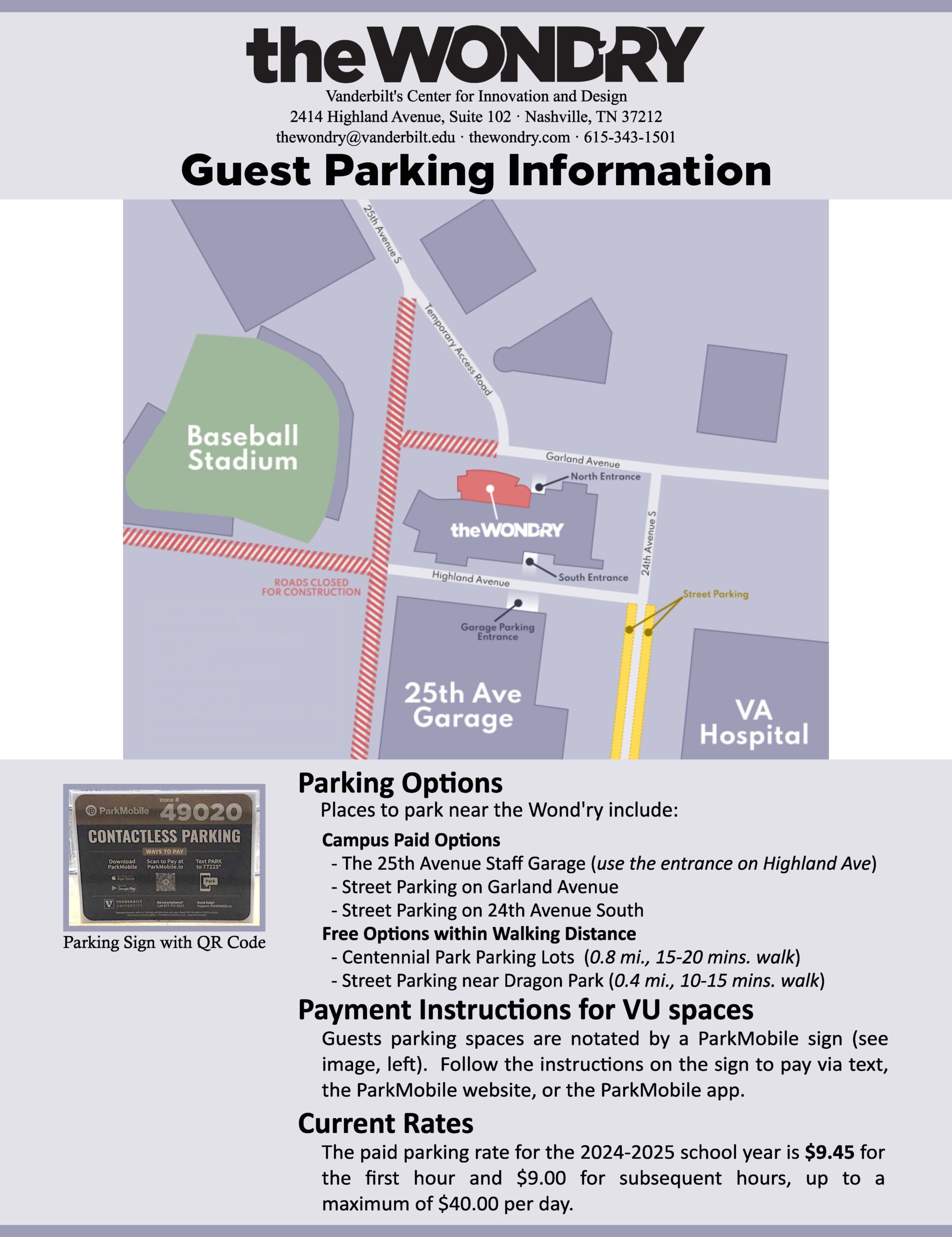 Parking Directions