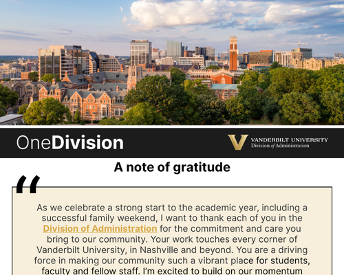 Pictured: The first page of the September 2025 OneDivision email newsletter