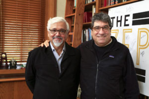 Author Amitav Ghosh and Chancellor Nicholas S. Zeppos (Vanderbilt University)