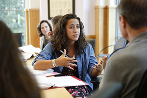 Vanderbilt students in class discussion. 