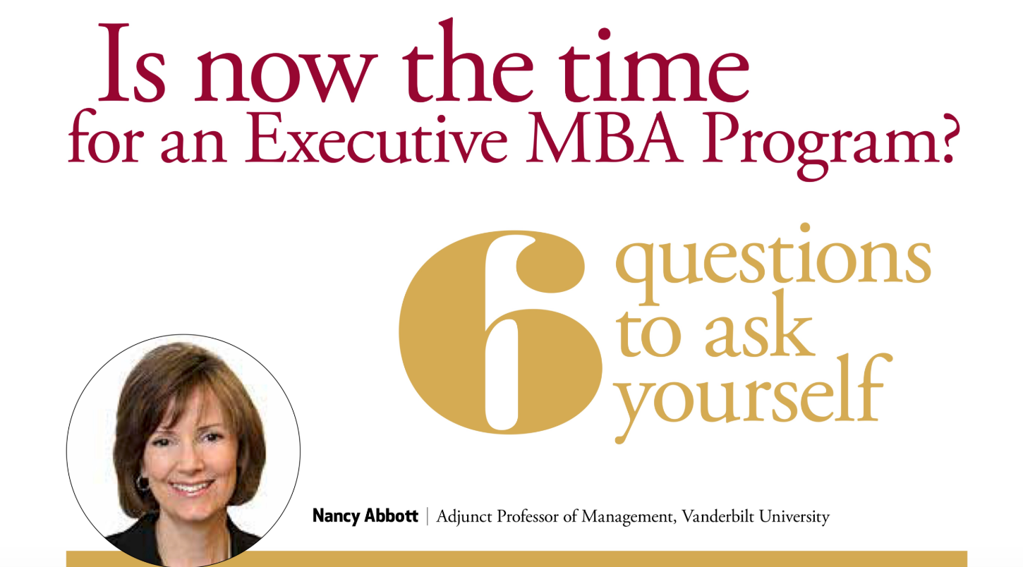 How To Know If You Re Ready For An Executive Mba Program Vanderbilt