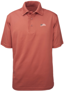 Authentically American Men's polo shirt with the brand logo over the left chest. 