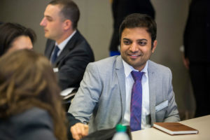 This image shows a Vanderbilt Business student at the 2018 Consulting Treck