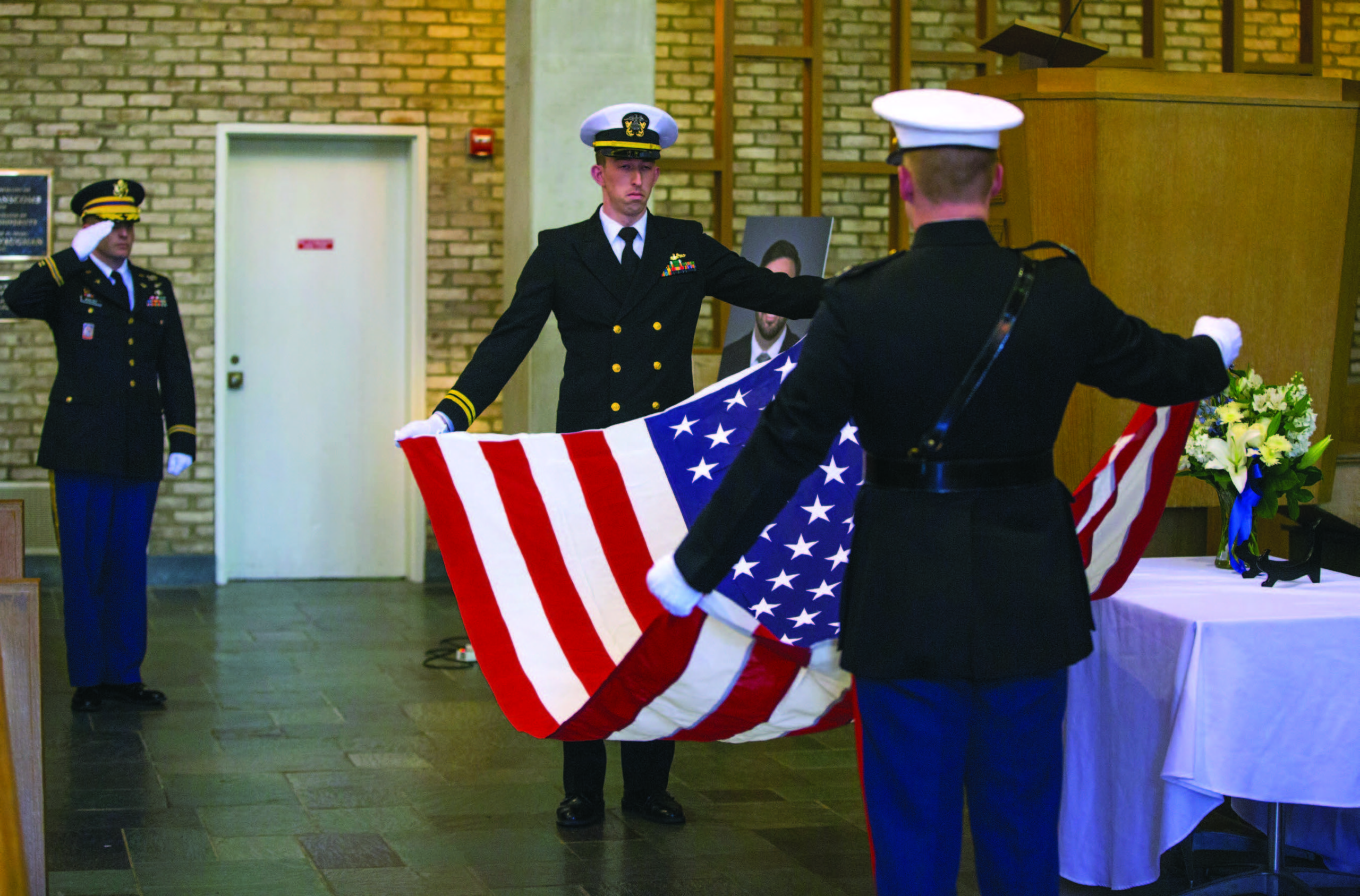 A memorial was held in Benton Chapel on March 18 for first-year MBA student Taylor Allen Force.