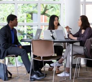 Pictured: Vanderbilt Accelerator students gather around a table