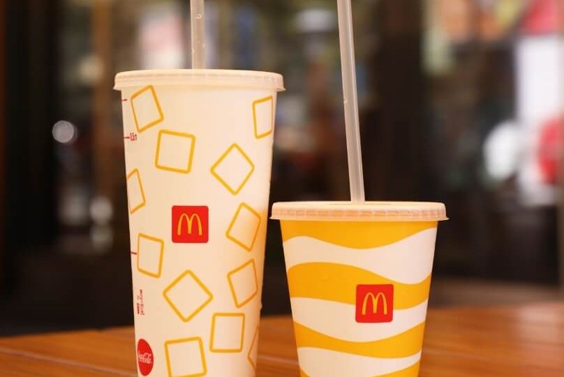 McDonald's fountain drinks, sometimes offered under the "any size, same price" promotion