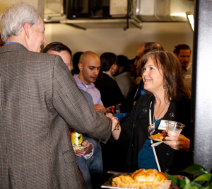 Pictured: Event attendees were able to socialize over an impressive snack selection.