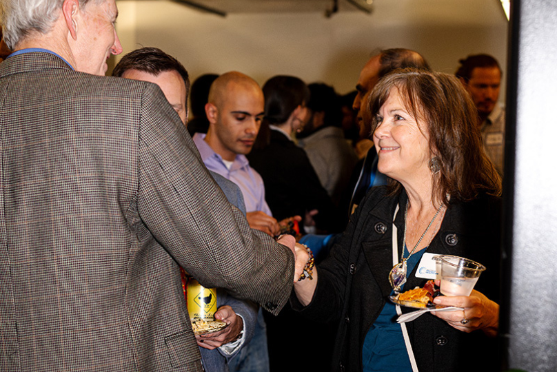 Pictured: Event attendees were able to socialize over an impressive snack selection.