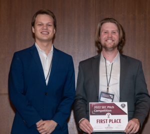 Pictured: Left to Right - Adam Jace and Max Mona. Photo from the 2022 SEC Pitch Competition.