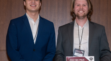 Pictured: Left to Right - Adam Jace and Max Mona. Photo from the 2022 SEC Pitch Competition.