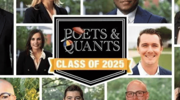 Pictured: a collage from Poets & Quants featuring a few Vanderbilt Business Class of 2025 MBAs.