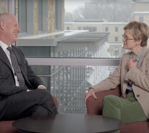 Pictured: Vanderbilt Business Dean Steenburgh Joins Michelle Kennedy for a conversation at Owen Graduate School of Management.