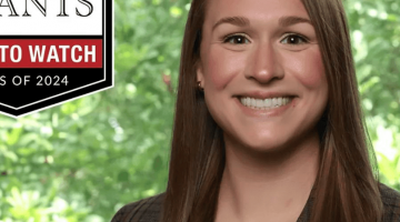 Pictured: Therese Donnelly in a headshot with a Poets & Quants banner.