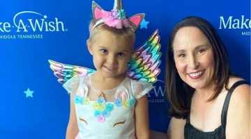 Pictured: Beth Torres poses with Make-A-Wish recipient